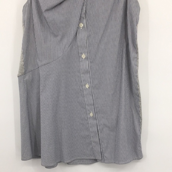 Thakoon Addition Tunic Top Womens 0 Gray Blue Half & Half Button Back Sleeveless - Picture 6 of 11
